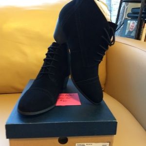 Suede lace-up boots